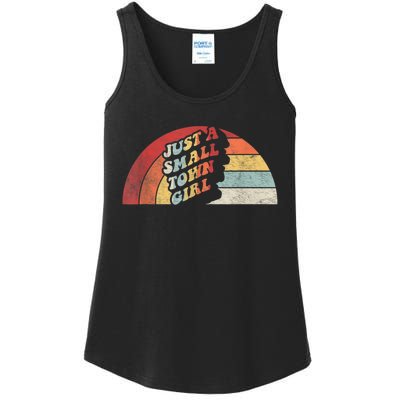 Vintage Retro Just A Small Town Girl Women Ladies Essential Tank