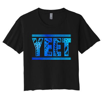 Vintage Retro Jey Yeet Ww Quotes Design Apparel Women's Crop Top Tee