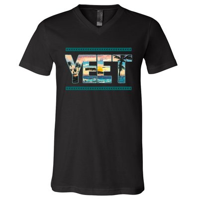 Vintage Retro Jey Yeet Ww Quotes V-Neck T-Shirt