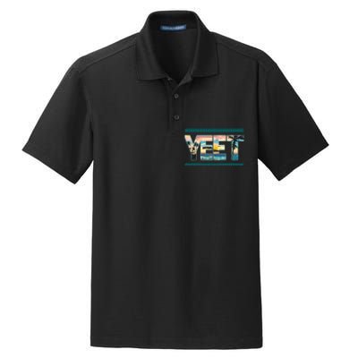 Vintage Retro Jey Yeet Ww Quotes Dry Zone Grid Polo