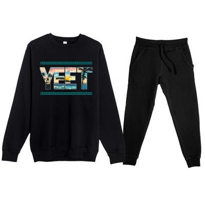 Vintage Retro Jey Yeet Ww Quotes Premium Crewneck Sweatsuit Set