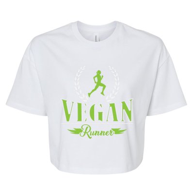 Vegan Runner Jogging Marathon Great Gift Bella+Canvas Jersey Crop Tee