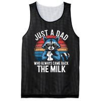 Vintage Racoon Just A Dad Who Always Came Back With Mesh Reversible Basketball Jersey Tank