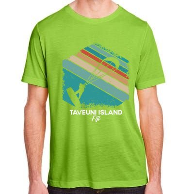 Vintage Retro Kitesurf Taveuni Island Kite Surfing Gift Adult ChromaSoft Performance T-Shirt