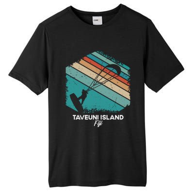 Vintage Retro Kitesurf Taveuni Island Kite Surfing Gift Tall Fusion ChromaSoft Performance T-Shirt