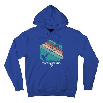 Vintage Retro Kitesurf Taveuni Island Kite Surfing Gift Hoodie