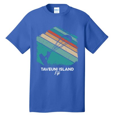 Vintage Retro Kitesurf Taveuni Island Kite Surfing Gift Tall T-Shirt