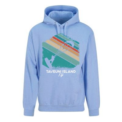 Vintage Retro Kitesurf Taveuni Island Kite Surfing Gift Unisex Surf Hoodie