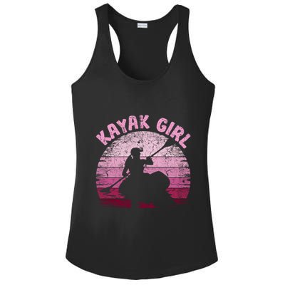 Vintage Retro Kayak Canoe Kayak Kayaking Great Gift Ladies PosiCharge Competitor Racerback Tank