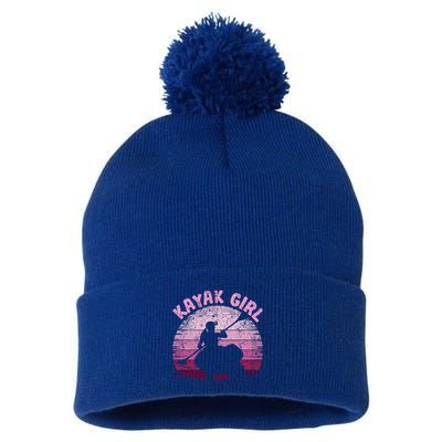 Vintage Retro Kayak Canoe Kayak Kayaking Great Gift Pom Pom 12in Knit Beanie