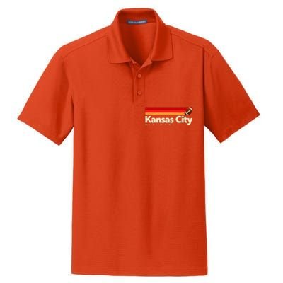 Vintage Retro Kansas City Missouri Football Dry Zone Grid Polo