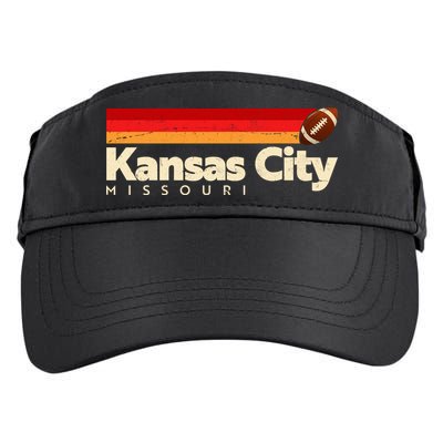 Vintage Retro Kansas City Missouri Football Adult Drive Performance Visor