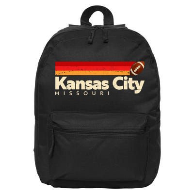 Vintage Retro Kansas City Missouri Football 16 in Basic Backpack