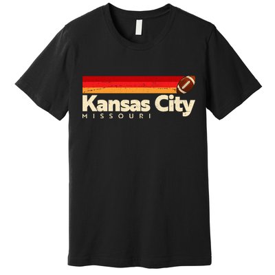 Vintage Retro Kansas City Missouri Football Premium T-Shirt
