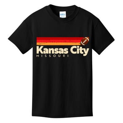 Vintage Retro Kansas City Missouri Football Kids T-Shirt