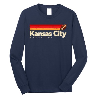 Vintage Retro Kansas City Missouri Football Long Sleeve Shirt