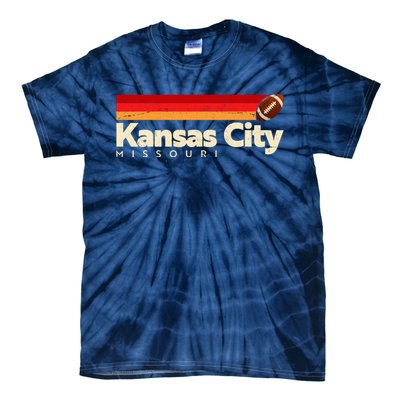 Vintage Retro Kansas City Missouri Football Tie-Dye T-Shirt