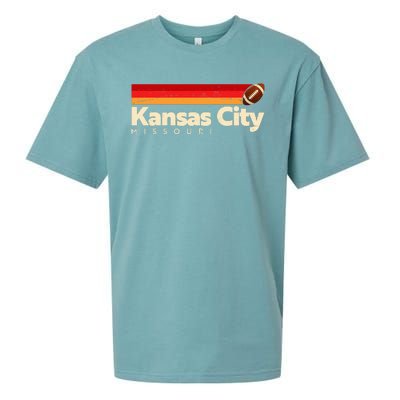 Vintage Retro Kansas City Missouri Football Sueded Cloud Jersey T-Shirt