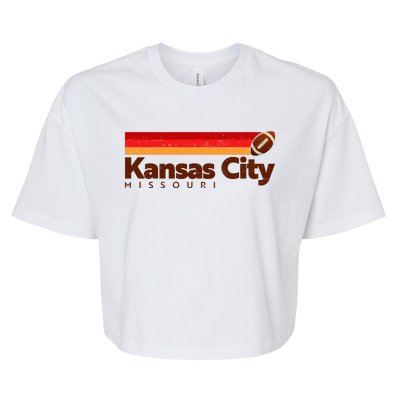 Vintage Retro Kansas City Missouri Football Bella+Canvas Jersey Crop Tee