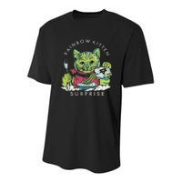 Vintage Rainbow Kitten Surprise Youth Performance Sprint T-Shirt