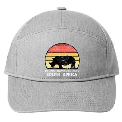 Vintage Retro Kruger National Park South Africa Africa Safa 7-Panel Snapback Hat