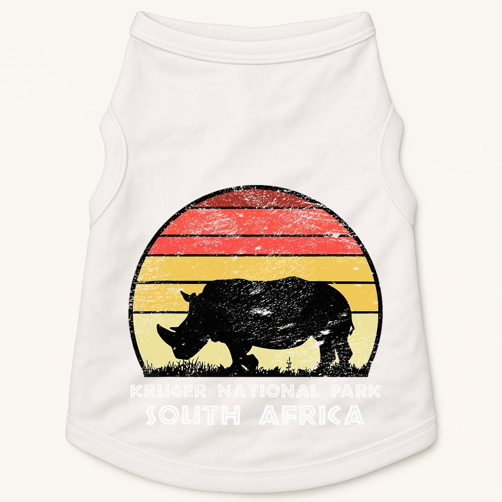 Vintage Retro Kruger National Park South Africa Africa Safa Doggie Tank