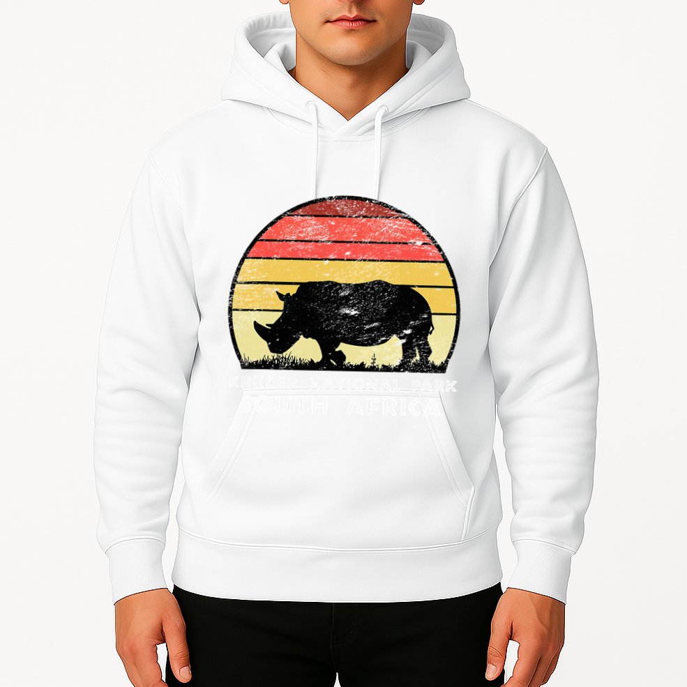 Vintage Retro Kruger National Park South Africa Africa Safa Hoodie