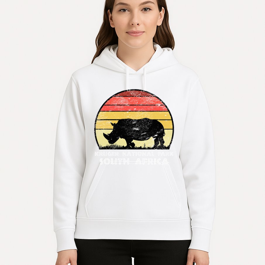 Vintage Retro Kruger National Park South Africa Africa Safa Hoodie
