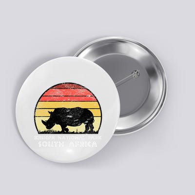 Vintage Retro Kruger National Park South Africa Africa Safa Button