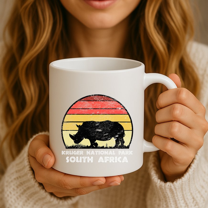 Vintage Retro Kruger National Park South Africa Africa Safa Mug