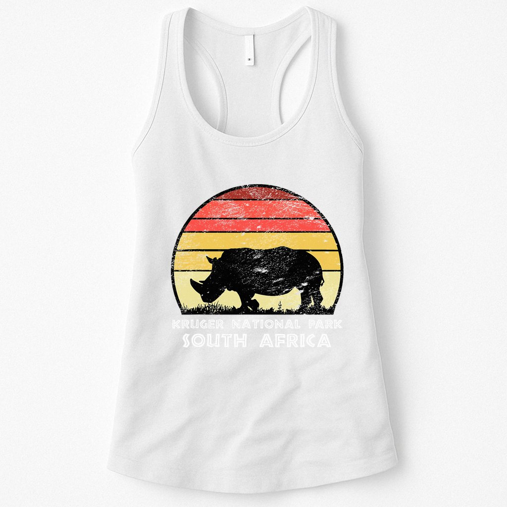 Vintage Retro Kruger National Park South Africa Africa Safa Womens Tank Top