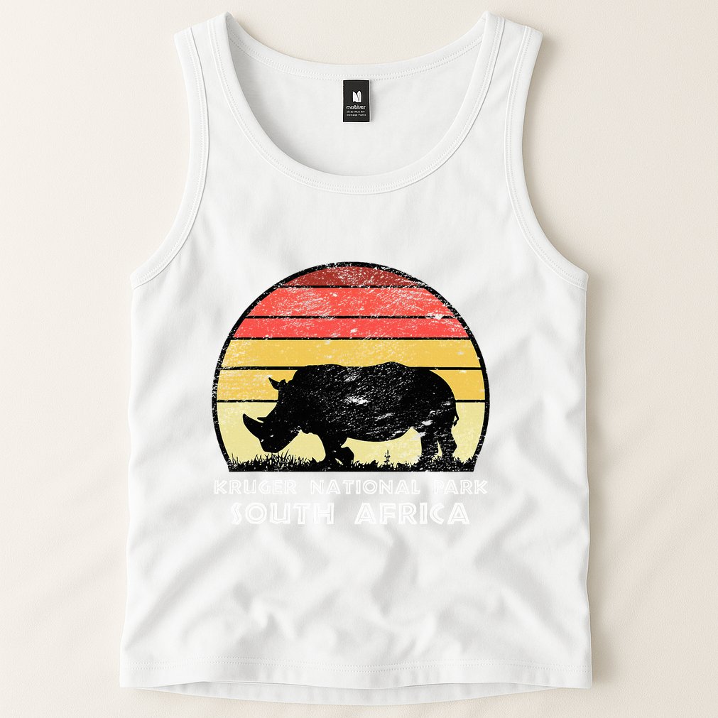 Vintage Retro Kruger National Park South Africa Africa Safa Tank Top