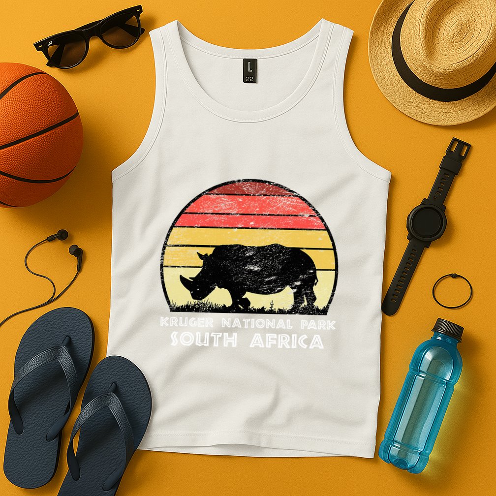 Vintage Retro Kruger National Park South Africa Africa Safa Tank Top