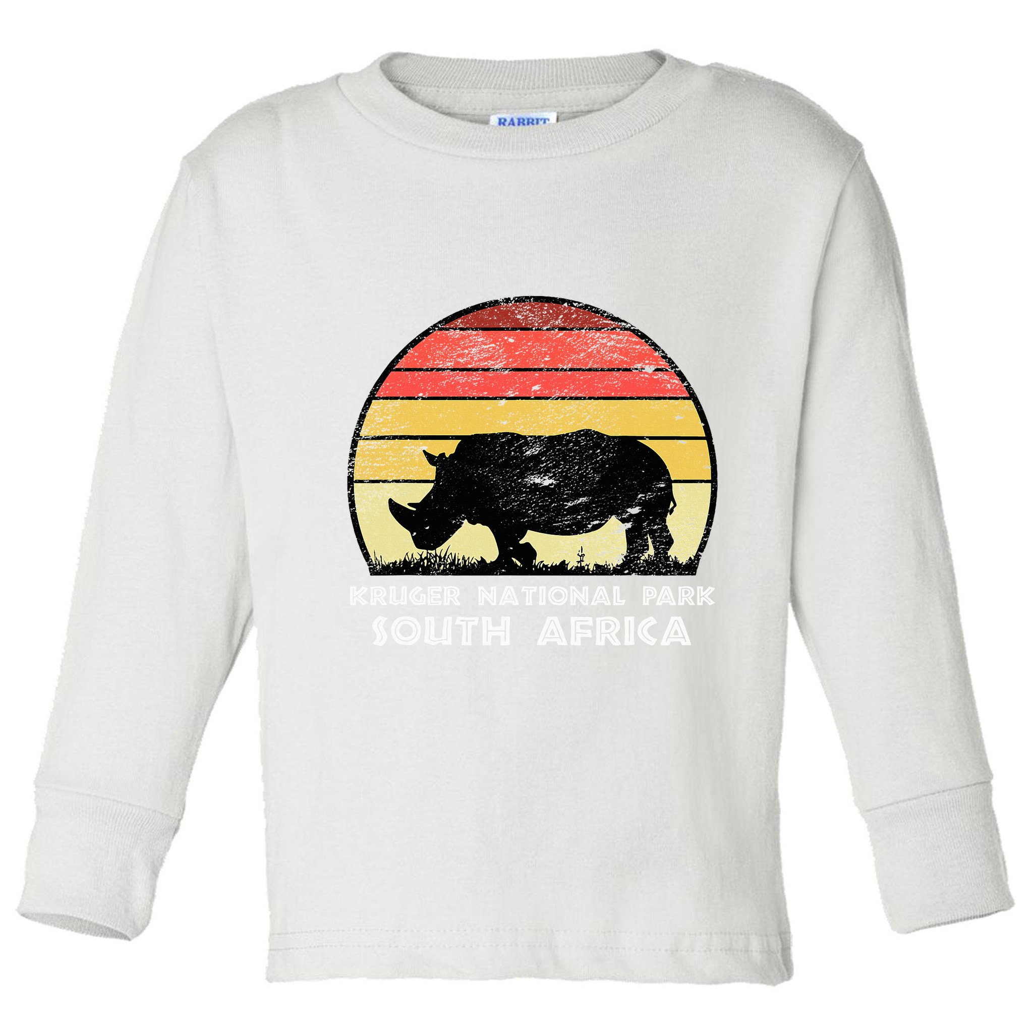 Vintage Retro Kruger National Park South Africa Africa Safa Toddler Long Sleeve Shirt