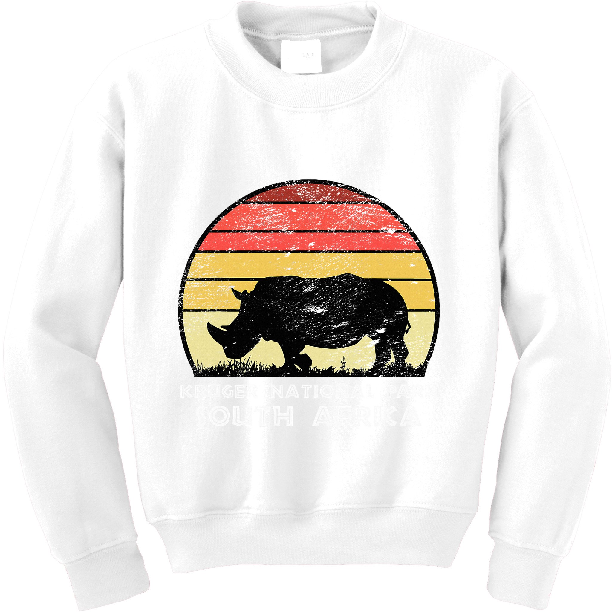 Vintage Retro Kruger National Park South Africa Africa Safa Kids Sweatshirt