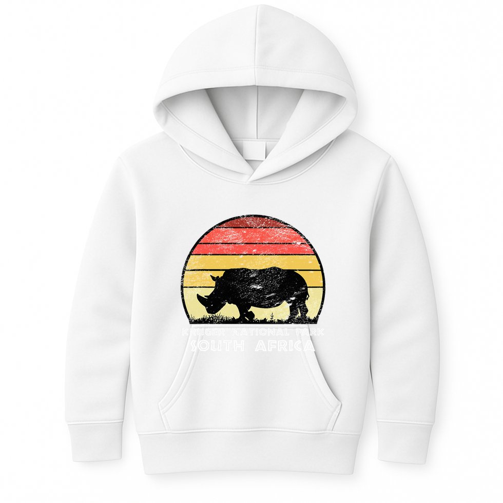 Vintage Retro Kruger National Park South Africa Africa Safa Kids Hoodie