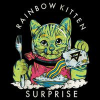 Vintage Rainbow Kitten Surprise Funny Cat Lover Doggie Tank