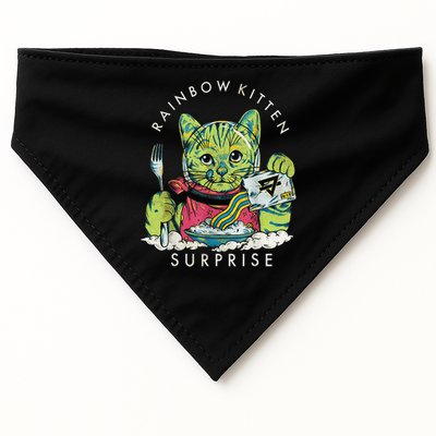 Vintage Rainbow Kitten Surprise Funny Cat Lover USA-Made Doggie Bandana