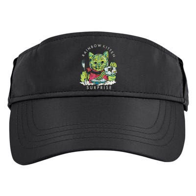Vintage Rainbow Kitten Surprise Funny Cat Lover Adult Drive Performance Visor