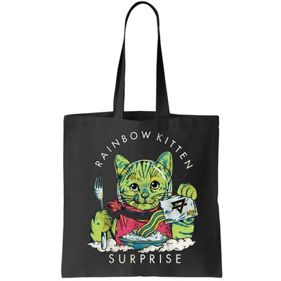 Vintage Rainbow Kitten Surprise Funny Cat Lover Bag