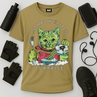 Vintage Rainbow Kitten Surprise Funny Cat Lover Cooling Performance Crew T-Shirt
