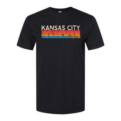 Vintage Retro Kansas City Missouri Distressed Softstyle® CVC T-Shirt