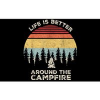 Vintage Retro Life Is Better Around The Campfire Camping Bumper Sticker