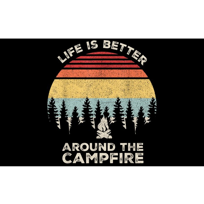 Vintage Retro Life Is Better Around The Campfire Camping Bumper Sticker