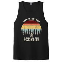 Vintage Retro Life Is Better Around The Campfire Camping PosiCharge Competitor Tank