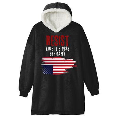 Vintage Resist Like Its 1938 Germany Flag Funny Hooded Wearable Blanket