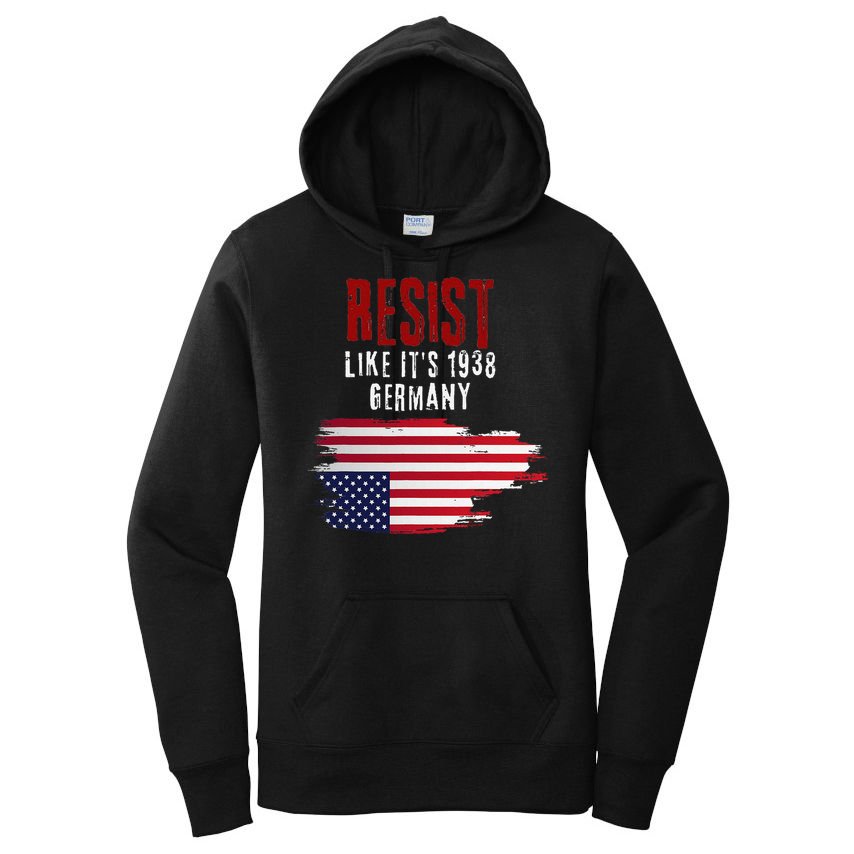 Vintage Resist Like Its 1938 Germany Flag Funny Women's Pullover Hoodie