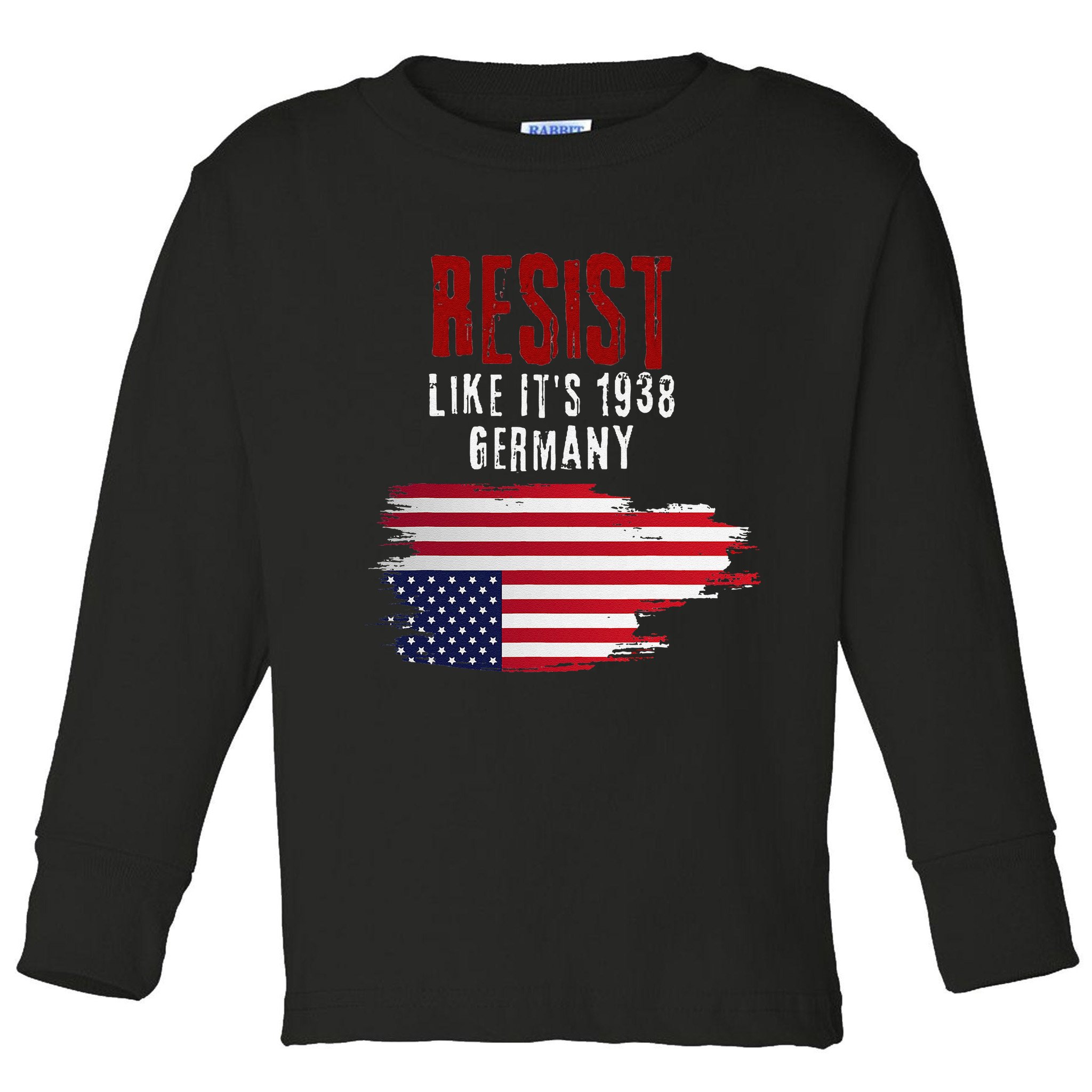 Vintage Resist Like Its 1938 Germany Flag Funny Toddler Long Sleeve Shirt