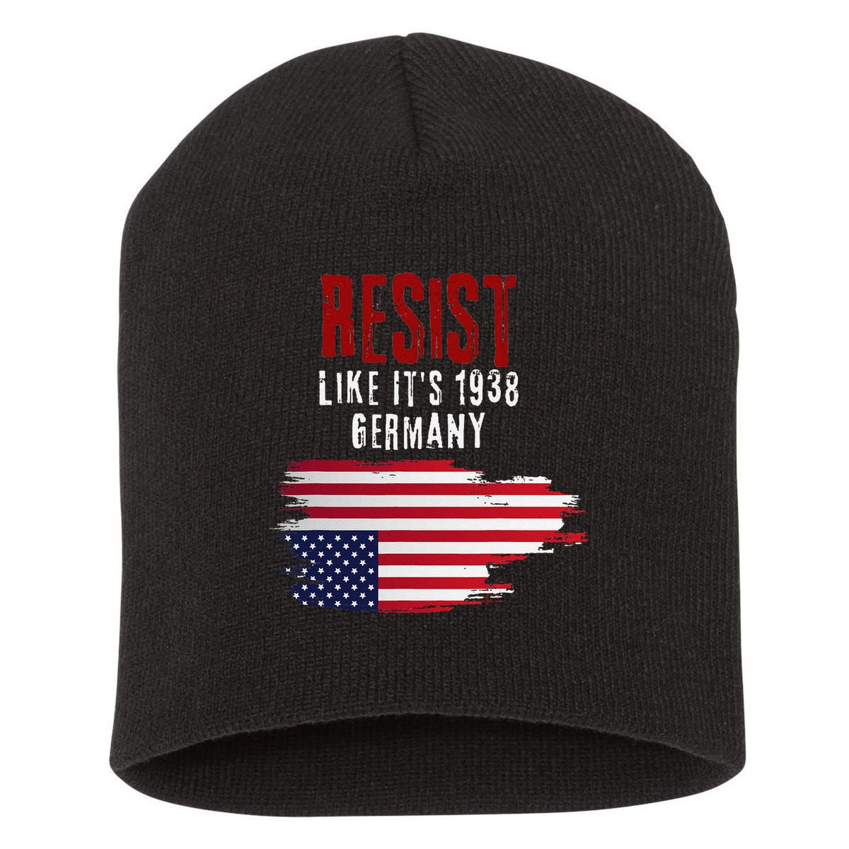 Vintage Resist Like Its 1938 Germany Flag Funny Short Acrylic Beanie