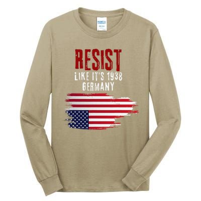 Vintage Resist Like Its 1938 Germany Flag Funny Tall Long Sleeve T-Shirt